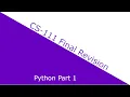 CS-111 Python Part 1