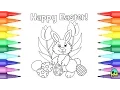 Coloring Pages Happy Easter Bunny and Easter Eggs I Fun Coloring s for Kids