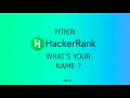 What s Your Name Hackerrank Python Solutions