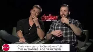 Chris Hemsworth Chris Evans Chat THE AVENGERS AGE OF ULTRON