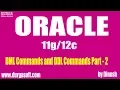 Oracle DML Commands and DDL Commands 2