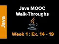 Java MOOC Week 1 Exercises 14-19
