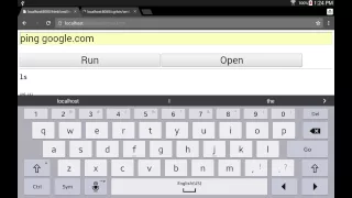 Linux Shell GUI in HTML5 on Android Samsung Galaxy Tab 4 using Busybox httpd webserver as ROOT