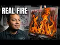 How to Airbrush Real Fire with Stencil Set by Mikes Brush
