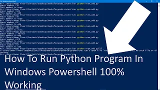 how to run python program in windows powershell