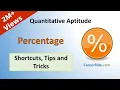 Percentage - Shortcuts Tricks for Placement Tests Job Interviews Exams
