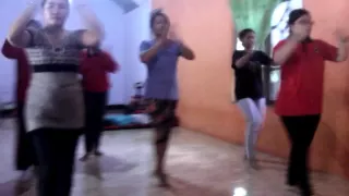 latihan senam perwosi dr kec jogorogo utk lomba d kab ngawi