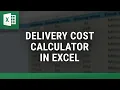 Delivery Cost Calculator in Excel