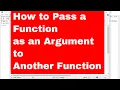PYTHON TUTORIAL CAN YOU PASS A FUNCTION AS A PARAMETER IN PYTHON PASSING A FUNCTION AS A PARAMETER