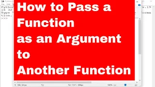 PYTHON TUTORIAL CAN YOU PASS A FUNCTION AS A PARAMETER IN PYTHON PASSING A FUNCTION AS A PARAMETER