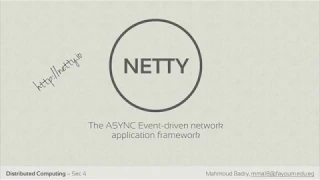 Distributed computing - Sec 4 NETTY framework