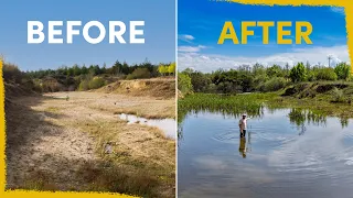 4 years ago we created a lake - now it's full of life