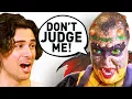 I spent a day with DRAGON LADY CLOWN MAN Extreme Body Modification