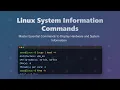 Linux System Information Commands Essential Guide for Beginners