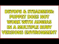 DevOps SysAdmins Puppet does not work with augeas in a multiple ruby versions environment