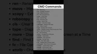 Essential Windows CMD Commands