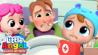 Dokter Kecil Merawat Ayah Yang Sakit Demam | Lagu Anak | Little Angel Bahasa Indonesia