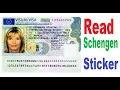 Schengen Visa Sticker Read Schengen Visa Sticker Visa Number Country Code