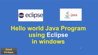 7 Java Tutorial Hello World Java Program in Eclipse Zest Prime