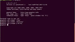 Using the gnuplot for plotting graphs