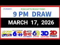 Lotto Result Today 9pm March 17 2026 PCSO