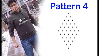 pattern in java 4 diamond pattern