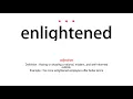 How to pronounce enlightened - Vocab Today
