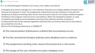 ISTQB Foundation Distinguish between root cause J error J defect J and failure