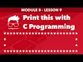 Module 8 - Lesson 9 Print rectangular pattern shape Learn C Programming