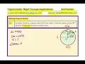 Exam Question 1 Trigonometry of Right Triangle Find Radius of 40th Parallel of Latitude Earth 6370