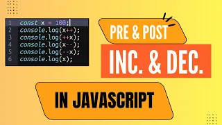 Increment Decrement in JavaScript and -