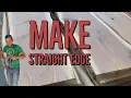 Creating a Straight Edge on a Live Edge Board or Curved Board Using Simple Hand Tools