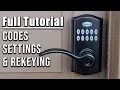 Tutorial Kwikset Smart Door Handle Keypad Codes Settings Factory Reset Rekeying the lock