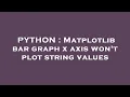 PYTHON Matplotlib bar graph x axis won t plot string values