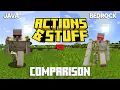 ACTIONS AND STUFF Java vs Bedrock COMPARISON fresh animations