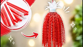 Membuat lampion merah putih dari plastik kresek dan sedotan plastik || 17 Agustus | Hari kemerdekaan