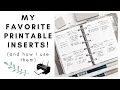 MY FAVORITE PRINTABLE INSERTS How I Use Them