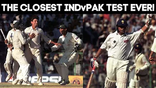 wasim waqar u0026 saqlain vs sachin tendulkar thrilling test match india vs pakistan 1999