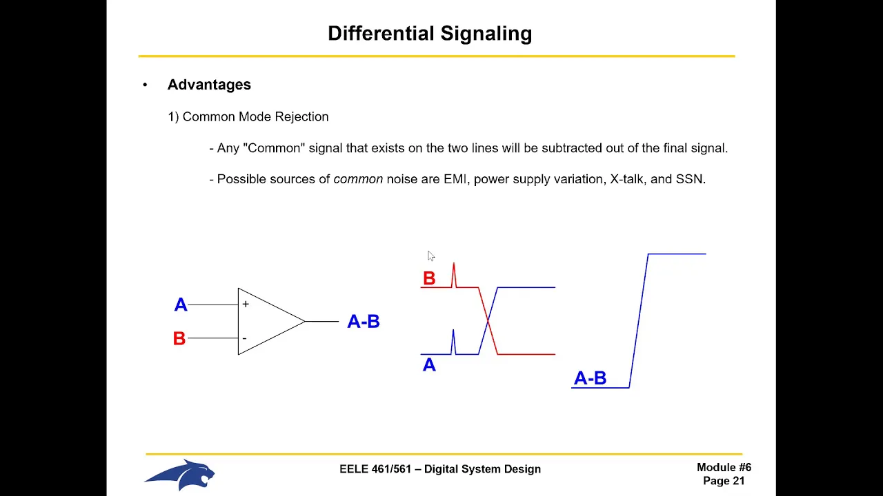EELE 461-561 Lecture - Differential Signalling Basic (4/20/20)