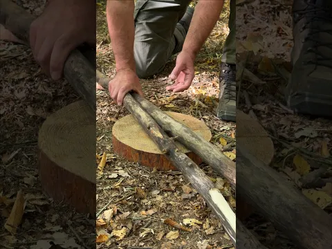 How to Make a Strong DIY Stool from Natural Materials in Minutes. #camping #outdoors