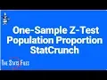 7 4 13 Hypothesis Test for a Single Sample Proportion using StatCrunch