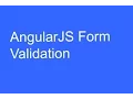 AngularJS Basic Form Validation