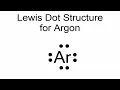 Lewis Dot structure for argon