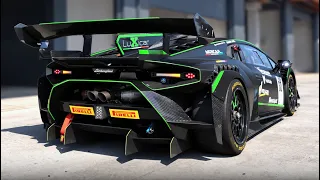 Onboard FLAT-OUT a Lamborghini Huracan SuperTrofeo EVO2 racecar feat. Screaming V10 Sounds!