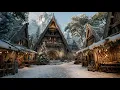 Lagu Christmas Fantasy – Snowy Mountain Village | Medieval Fantasy Music \u0026 Animated Ambience 🎄