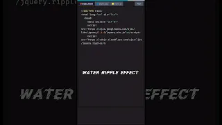 Create Water Ripple Effect with HTML Canvas HTML5 Canvas Tutorial
