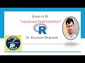 R Learning Error in R could not find function Dr Khurram Shahzad