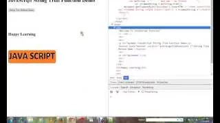 STRINGS TRIM METHOD IN JAVA SCRIPT DEMO