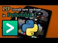 How to install new python package or library in pythonista 3 ipad