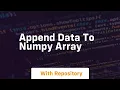 append data to numpy array